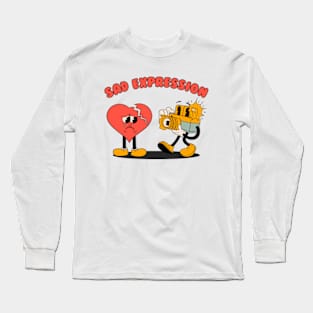 Sad Expression Long Sleeve T-Shirt